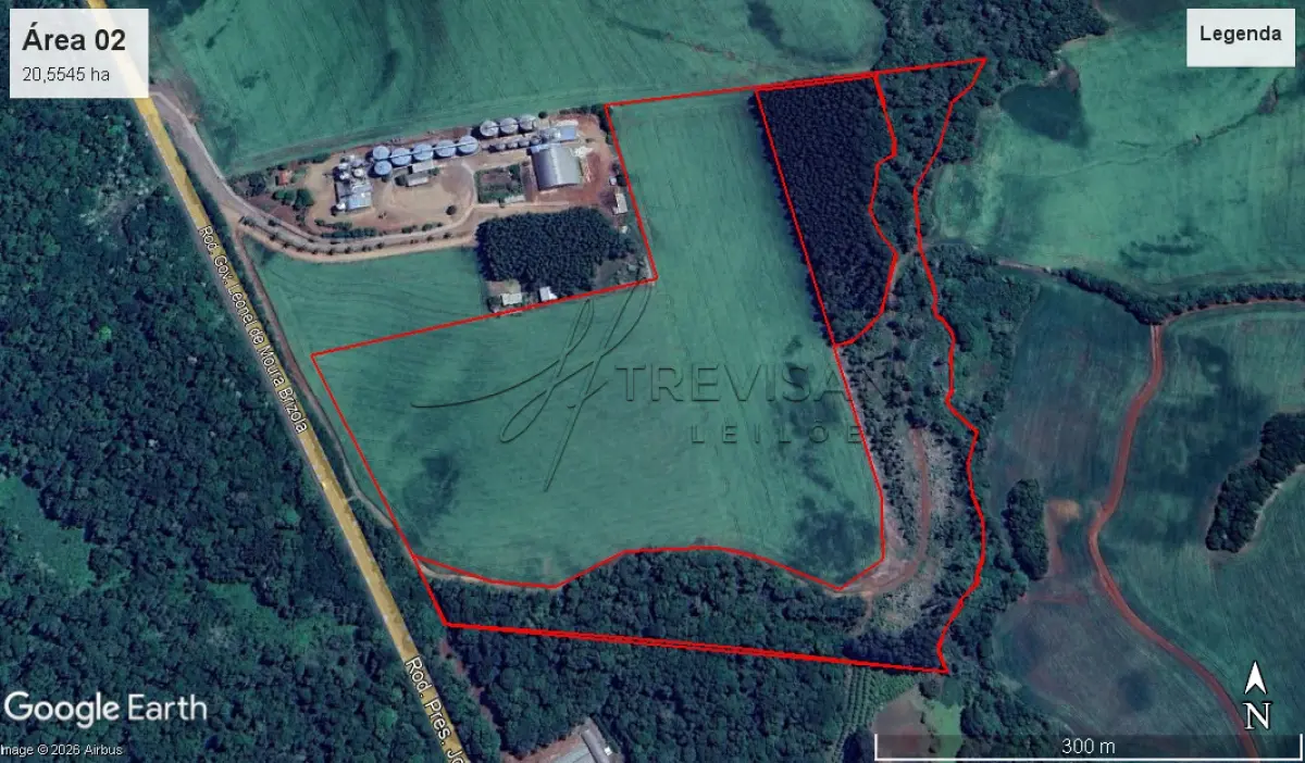 LOTE 005 - MATRÍCULA Nº 20.648, constituído pelos lotes nºs 419 e 421, com área de 148.500,00 m²